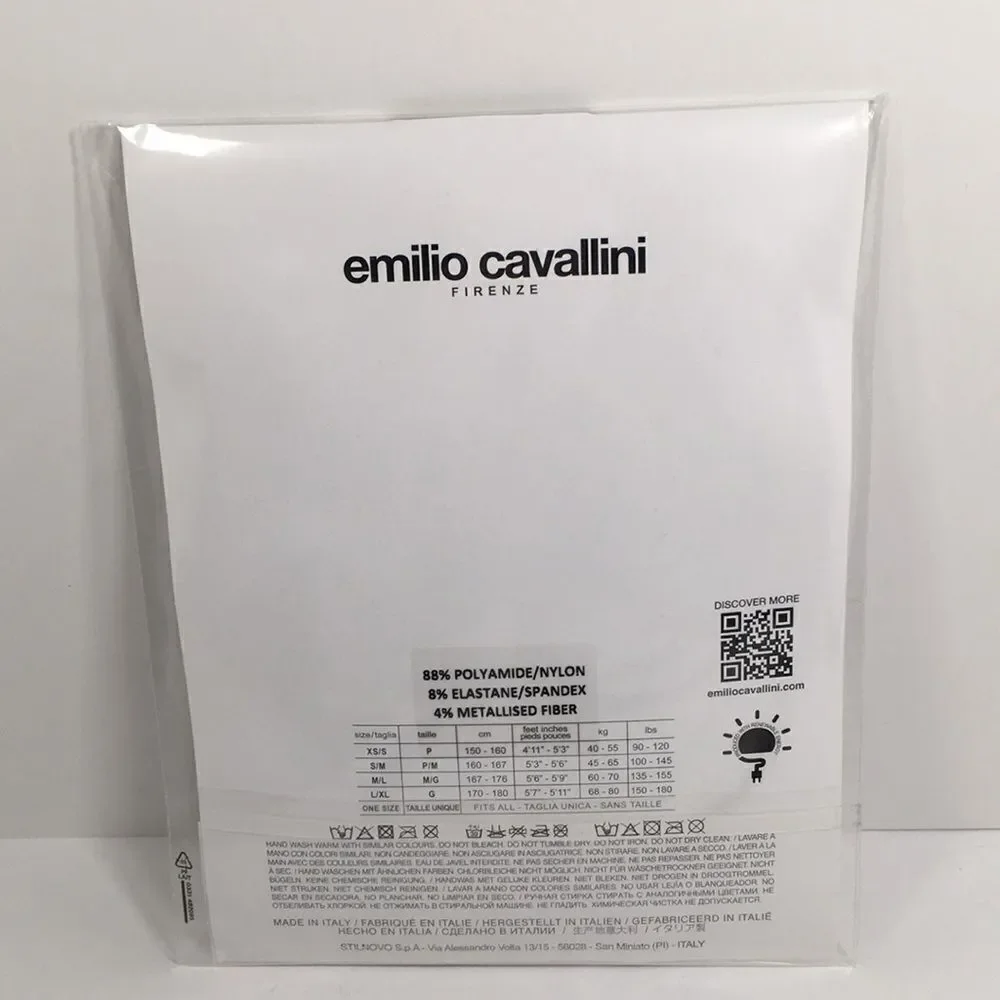 Emilio Cavallini Black Tights With gold dots S/M